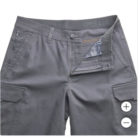 New!! Copper & Oak Men's Boys Cargo Short Stretch Fabric Flex Select Color Size - Picture 6 of 8